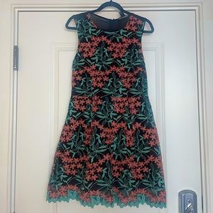 Embroidered Forever 21 A-Line Dress
